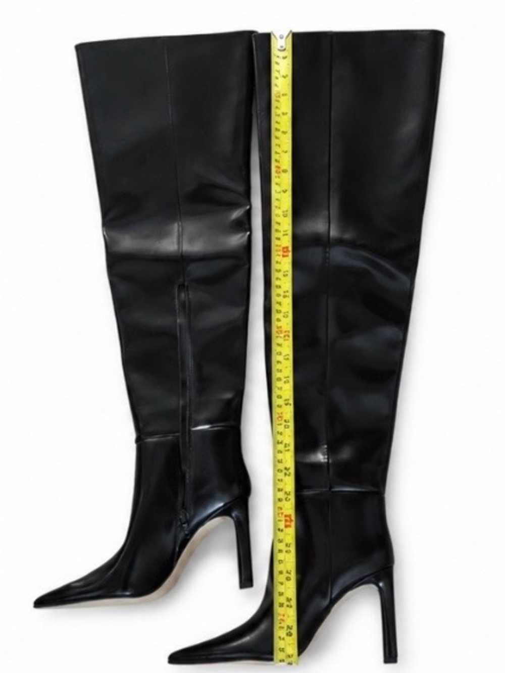 H&M NWT Black Over the Knee Pointed ToeStiletto Boots / Size 7 - Picture 3 of 6